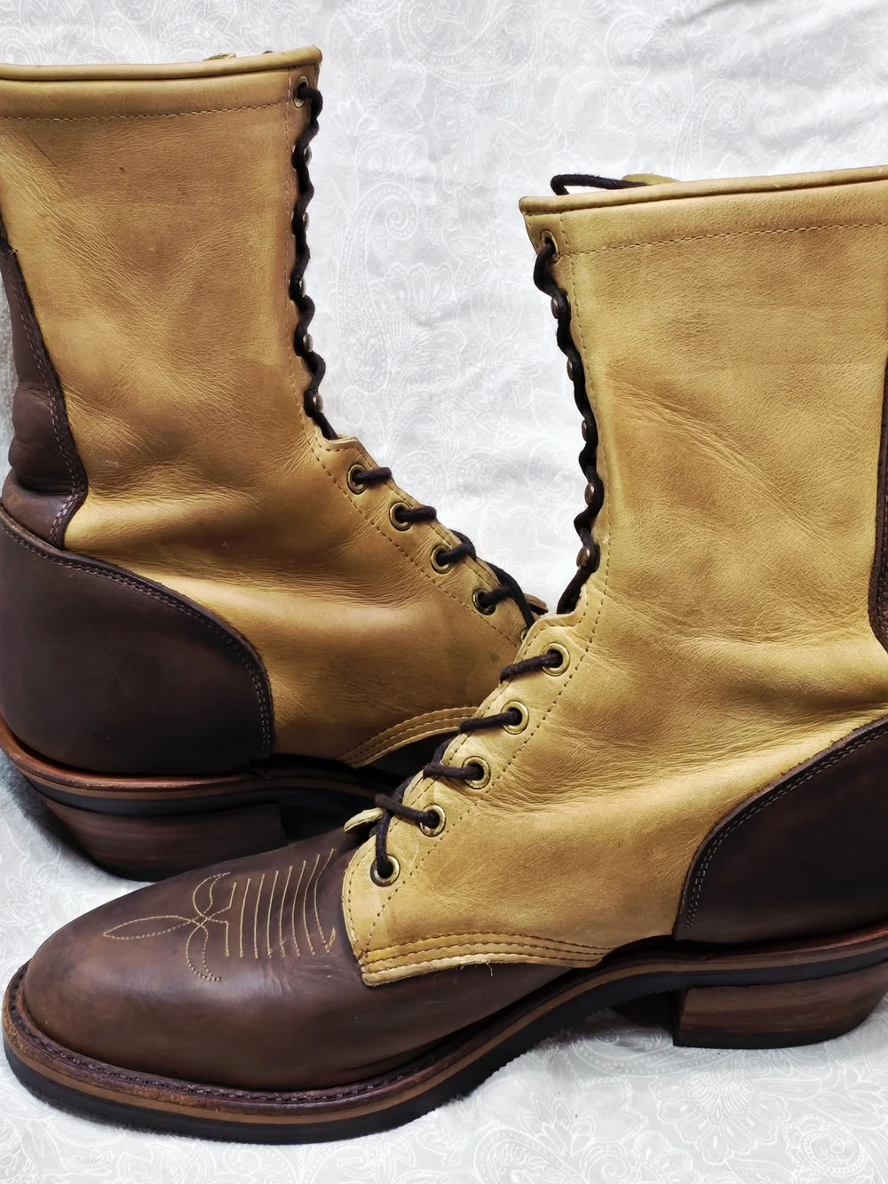Chippewa 29405 Men's 10.5 D Golden Bay Apache Leather Western Packer Boots USA